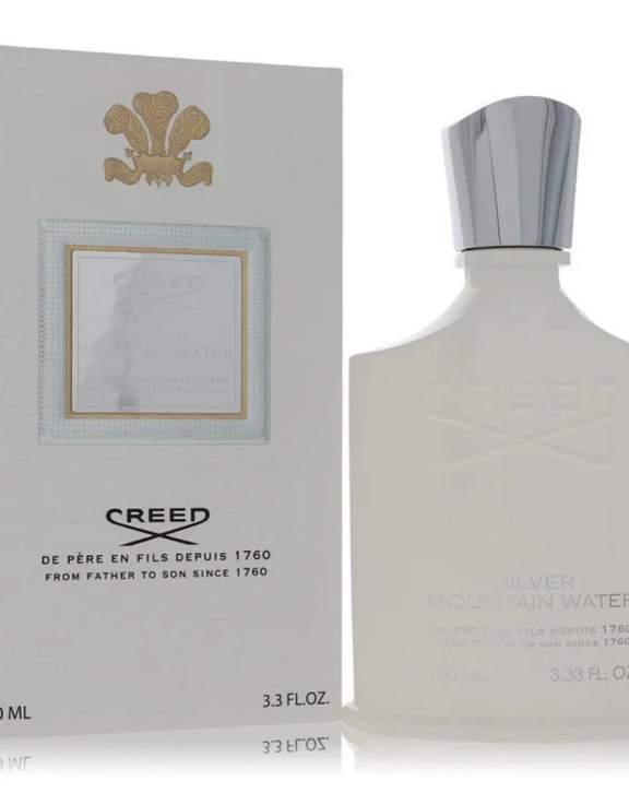 Creed Silver Mountain Water, men’s fragrance, aromatic perfume, fresh fragrance, bergamot, mandarin, green tea, black currant, galbanum, musk, sandalwood, Swiss Alps, luxury perfume, alpine fragrance