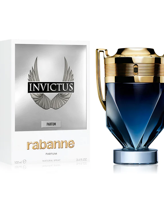 Rabanne Invictus Parfum, Invictus Parfum, Men's Parfum, Rabanne Perfume, Aromatic Aquatic Fragrance, Marine Notes, Lavender Perfume, Pink Pepper, Violet Leaf, Myrtle, Musk, Cashmeran, Sandalwood, Fresh Men's Fragrance