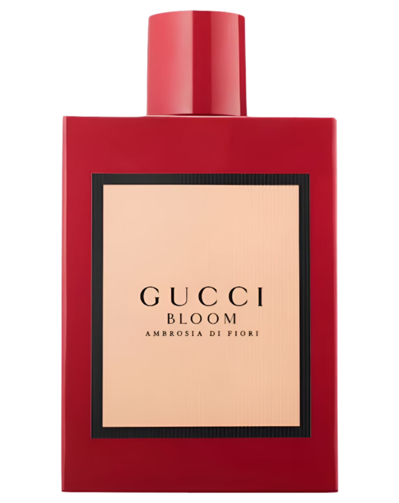    Gucci Bloom Ambrosia di Fiori, Gucci, Eau de Parfum, women’s fragrance, floral perfume, Rangoon Creeper, Tuberose, Jasmine Sambac, Ylang-Ylang, Neroli, Bergamot, Sandalwood, Vanilla, Musk, elegant fragrance