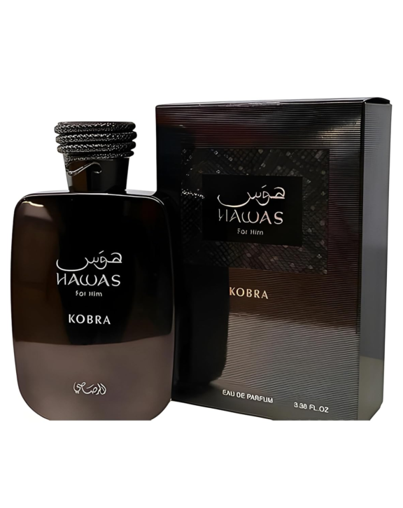 Rasasi Hawas Kobra, Hawas Kobra For Him, Rasasi Perfume, Men's EDP, Woody Spicy Fragrance, Black Pepper Perfume, Bergamot Fragrance, Grapefruit Scent, Violet Leaf, Sage Perfume, Cardamom Fragrance, Cedarwood, Vetiver, Amber, Musk