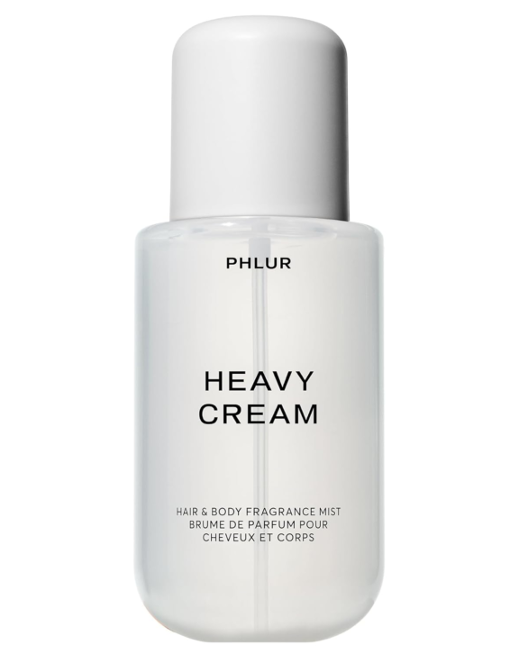 Phlur Heavy Cream, Heavy Cream Fragrance Mist, Phlur Hair & Body Mist, Vanilla Fragrance, Gourmand Perfume, Woody Musk Scent, Sandalwood Perfume, Coconut Fragrance, Jasmine, Heliotrope, Caramel, Amber, Patchouli, Layering Mist