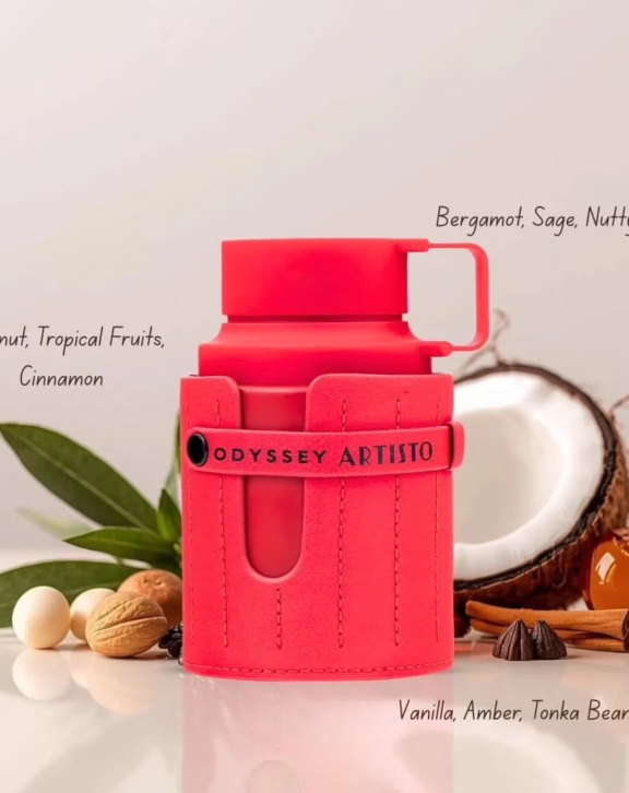 Spicy, Oriental, Woody, Bold, Warm, Oud, Saffron, Cinnamon, Bergamot, Pink Pepper, Geranium, Jasmine, Sandalwood, Amber, Musk, Rich, Passionate, Artistic, Sophisticated, Long-Lasting
