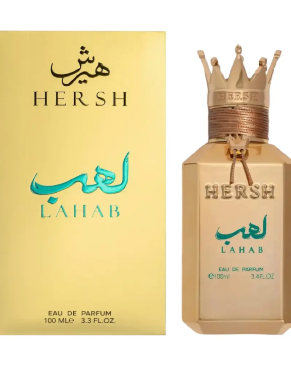  Hersh Lahab, Hersh, Oriental Spicy Woody, Eau de Parfum, Oud fragrance, Saffron, Cinnamon, Pink Pepper, Rose, Amber, Sandalwood, Vanilla, Musk, regal fragrance, long-lasting fragrance, bold perfume
