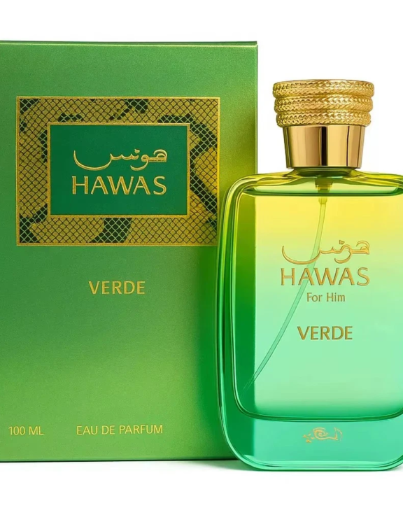 Rasasi Hawas Verde, Hawas For Him Verde, Rasasi Perfume, Men's EDP, Green Woody Fragrance, Aromatic Perfume, Bergamot, Green Apple, Mint Fragrance, Lavender, Rosemary, Violet Leaf, Cedarwood, Vetiver, White Musk