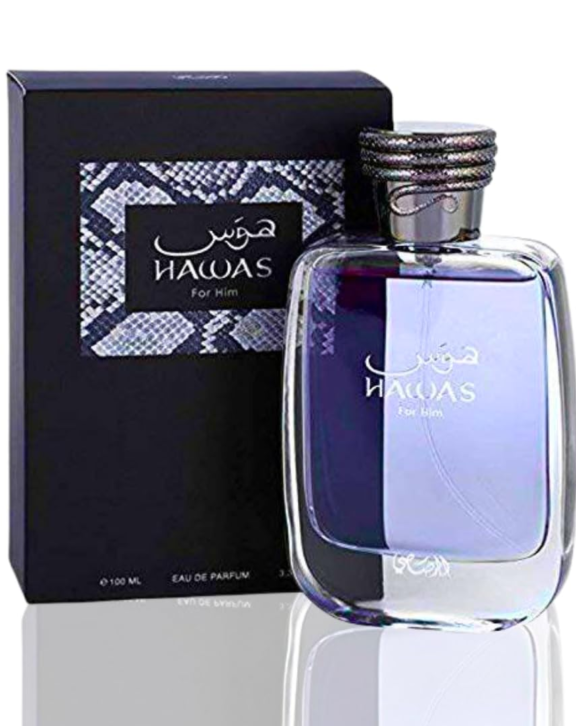 Rasasi Hawas For Him, Hawas Men Perfume, Rasasi Perfume, Men's EDP, Aquatic Woody Fragrance, Apple Perfume, Bergamot Fragrance, Marine Scent, Violet Leaf, Sage Perfume, Cedarwood, Vetiver, Amber, Musk, Long Lasting Men's Perfume