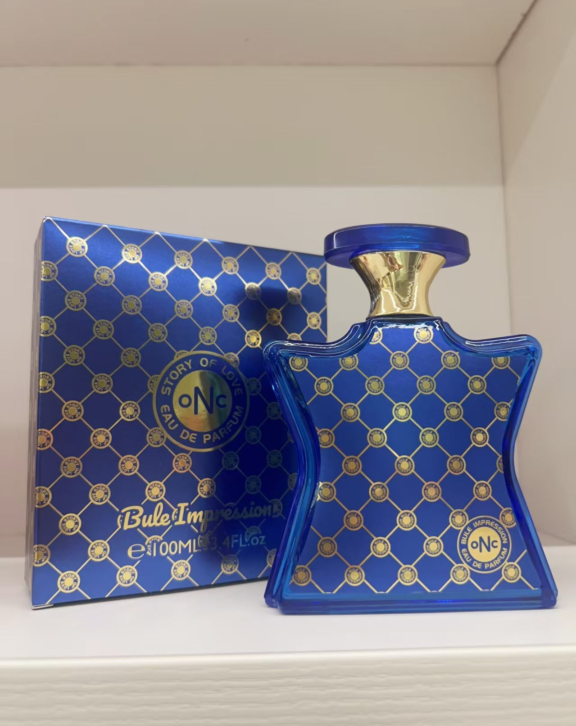Blue Impression, Blue Impression EDP, Unisex Perfume, Aquatic Fragrance, Fresh Floral Perfume, Oceanic Fragrance, Sea Salt Perfume, Bergamot Melon, Lavender Geranium, Violet Fragrance, Sandalwood Amber, White Musk, Long-Lasting Perfume, Fresh Everyday Fragrance, Unisex Eau de Parfum