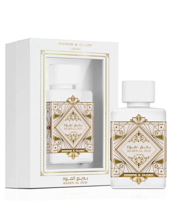 Badee Al Oud Honor & Glory, Lattafa Perfume, Honor & Glory Perfume, Unisex Perfume, Woody Spicy Fragrance, Oud Perfume, Luxury Oud, Oriental Perfume, Amber Fragrance, Sandalwood Perfume, Long Lasting Perfume, 100ml EDP