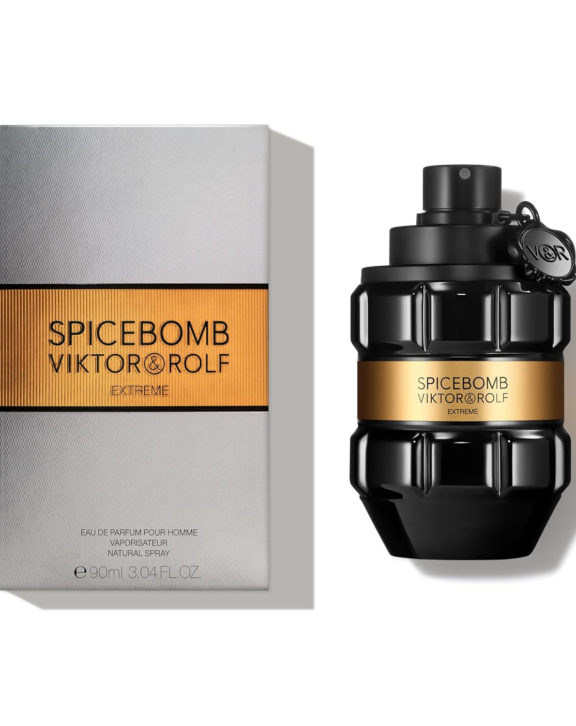 Viktor & Rolf Spicebomb Extreme, Spicebomb Extreme Perfume, Viktor Rolf Men's Perfume, Men's Fragrance, Spicy Woody Oriental, Spicebomb Extreme EDP, Chili Perfume, Tobacco Fragrance, Saffron Perfume, Black Pepper, Vanilla Fragrance, Leather Perfume, Vetiver Scent, Tonka Bean, Intense Men's Perfume, Long Lasting Fragrance