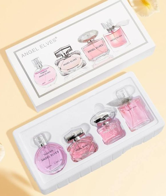 Angel Elves Perfume Set, Women's Eau de Parfum, Floral Fragrance Set, Fruity Floral Perfume, Jasmine Perfume, Rose Fragrance, Vanilla Scent, Feminine Perfume, Romantic Fragrance, Luxury Gift Set, Long Lasting Perfume, Women's Perfume Collection