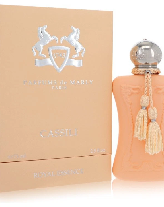 Cassili Perfume, Parfums de Marly Cassili, Cassili EDP, Women's Perfume, Oriental Floral Perfume, Plum Fragrance, Rose Perfume, Vanilla Perfume, Frangipani Fragrance, Fruity Floral, Tonka Bean Perfume, Sandalwood Fragrance, Luxury Perfume