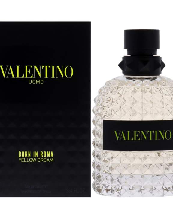 Valentino Uomo Yellow Dream, Born in Roma Yellow Dream, Valentino Uomo Perfume, Valentino Men's Fragrance, Men's Perfume, Citrus Aromatic Fragrance, Bergamot Perfume, Mandarin Orange, Pink Pepper, Ginger Fragrance, Sage Perfume, Jasmine Sambac, Cedarwood, Guaiac Wood, Musk Fragrance, Fresh Men's Perfume
