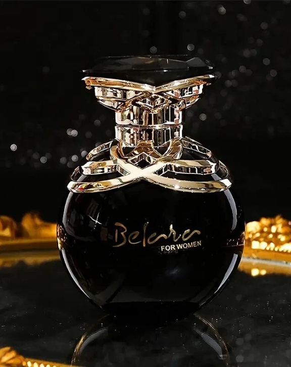 Belara perfume, Belara Black, women’s perfume, feminine fragrance, floral perfume, fruity fragrance, jasmine, rose, vanilla, sandalwood, musk, Eau de Parfum, luxury perfume, elegant fragrance, sensual perfume, long-lasting perfume, 100ml perfume