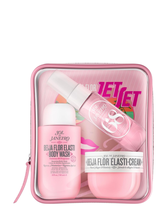 Sol de Janeiro Cheirosa 68, Cheirosa 68 Travel Set, Sol de Janeiro Gift Set, Cheirosa 68 Perfume Mist, Beija Flor Body Wash, Bum Bum Cream, Brazilian Body Care, Tropical Body Care, Gourmand Fragrance, Floral Fruity Perfume, Pink Dragonfruit, Jasmine, Bergamot, Vanilla Orchid, Travel Body Care Set