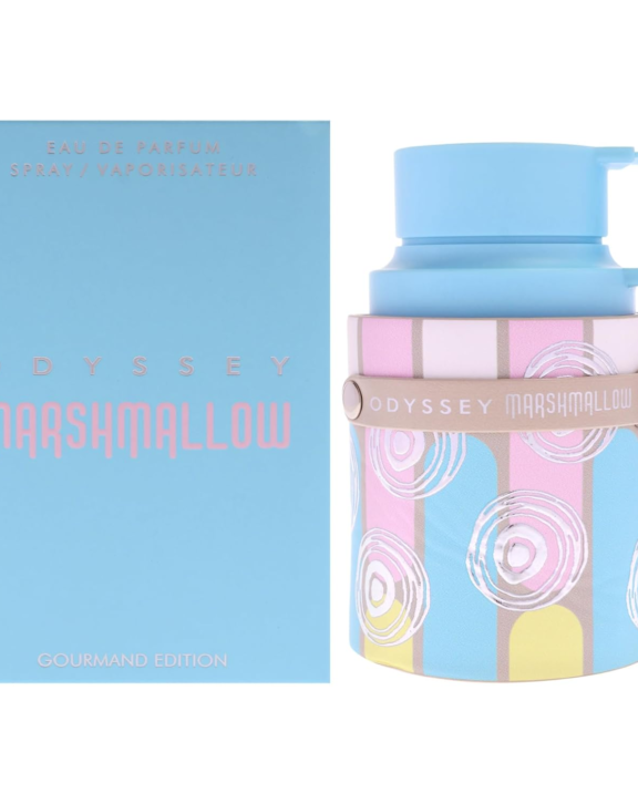 Gourmand, Floral, Woody, Sweet, Creamy, Marshmallow, Vanilla, Pear, Bergamot, Jasmine, Violet, Powdery, Soft, Cozy, Warm, Dreamy, Feminine, Long-Lasting