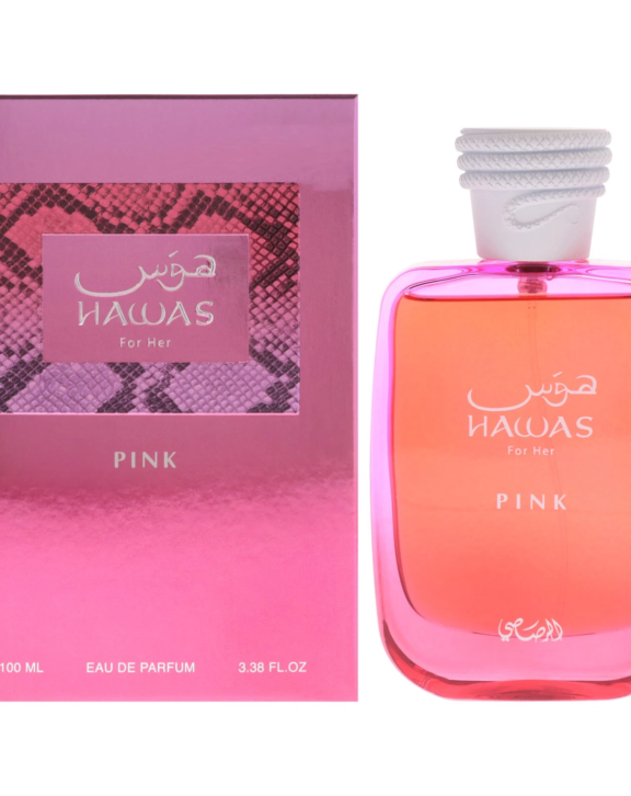 Rasasi Hawas Pink, Hawas Pink For Her, Rasasi Perfume, Women's Perfume, Floral Fruity Fragrance, Bergamot Perfume, Red Berry Fragrance, Pear Scent, Rose Perfume, Jasmine Fragrance, Peony Perfume, Vanilla Scent, Musk Perfume, Sandalwood