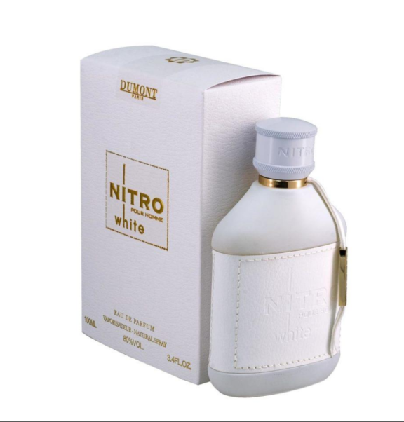 Dumont Nitro White, Nitro White, Men’s Perfume, Fresh Woody, Citrus Fragrance, Bergamot, Lemon, Mint, Lavender, Rosemary, Sandalwood, Cedar, White Musk, Amber, Clean Scent, Fresh Perfume, Masculine Fragrance