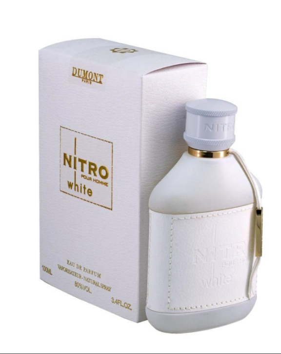 Dumont Nitro White, Nitro White, Men’s Perfume, Fresh Woody, Citrus Fragrance, Bergamot, Lemon, Mint, Lavender, Rosemary, Sandalwood, Cedar, White Musk, Amber, Clean Scent, Fresh Perfume, Masculine Fragrance