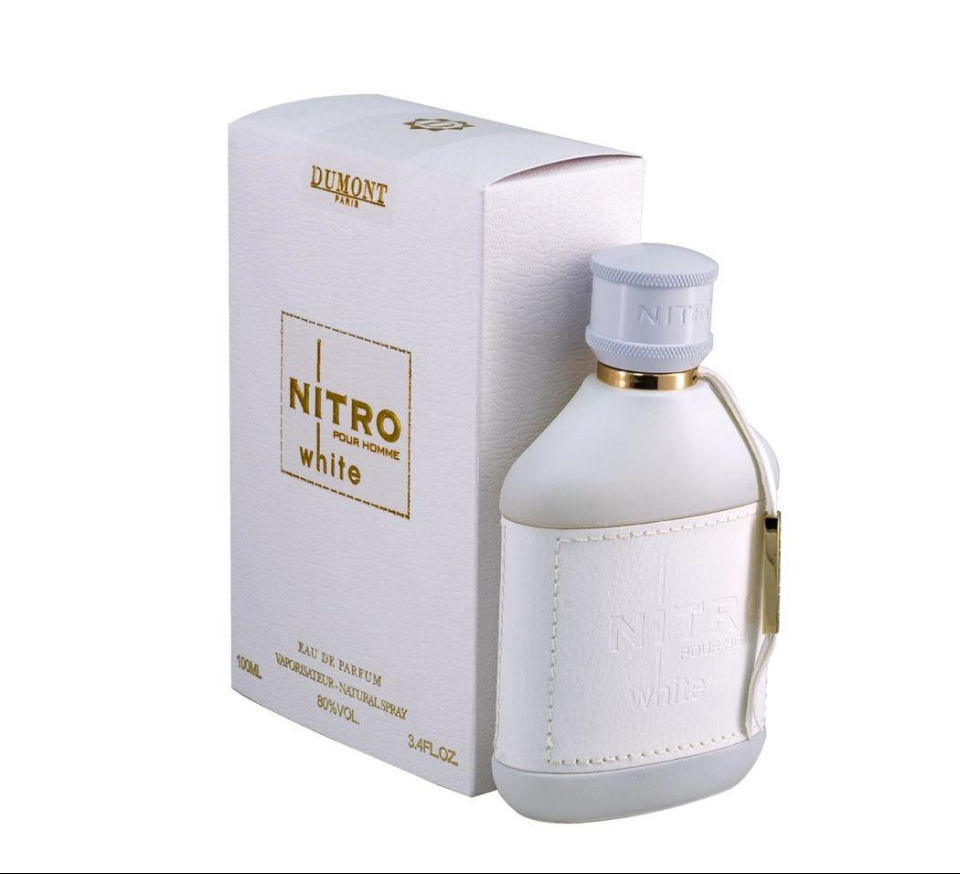 Dumont Nitro White, Nitro White, Men’s Perfume, Fresh Woody, Citrus Fragrance, Bergamot, Lemon, Mint, Lavender, Rosemary, Sandalwood, Cedar, White Musk, Amber, Clean Scent, Fresh Perfume, Masculine Fragrance