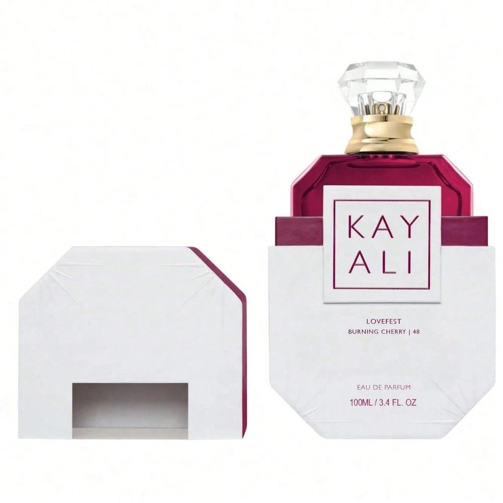 KAYALI Lovefest Burning Cherry 48, Burning Cherry, KAYALI, women's fragrance, unisex fragrance, cherry perfume, fruity fragrance, gourmand fragrance, woody fragrance, praline, tonka bean, palo santo, patchouli