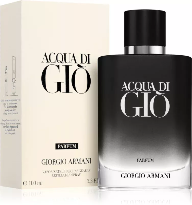 Acqua di Giò Parfum, Giorgio Armani, men's fragrance, woody aquatic, marine fragrance, bergamot, rosemary, clary sage, geranium, olibanum, patchouli, fresh fragrance, aromatic fragrance
