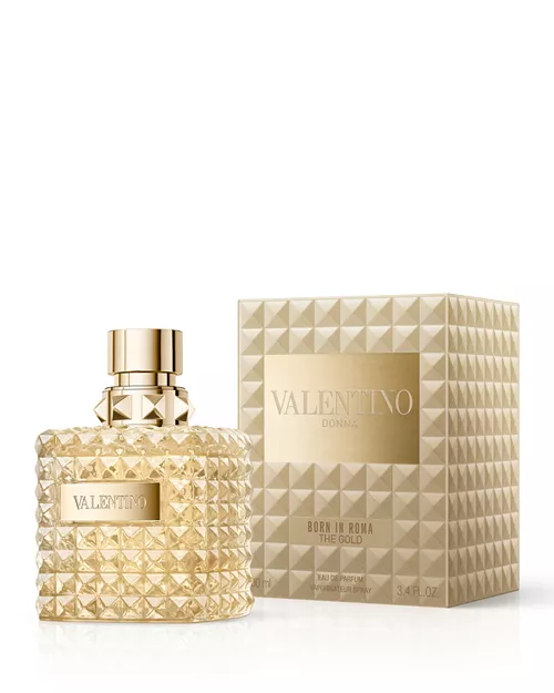 Valentino Donna Born in Roma The Gold, Donna Born in Roma The Gold, Valentino Gold perfume, Valentino women's fragrance, women's perfume, Oriental Floral, oriental fragrance, floral perfume, bergamot, pink pepper, jasmine sambac, tuberose, vanilla, amber, patchouli, Marie Salamagne, luxury women's perfume, elegant fragrance, sophisticated scent, sensual perfume, warm floral fragrance, sweet perfume, 2023 fragrance, Valentino Beauty, Born in Roma Gold, golden perfume