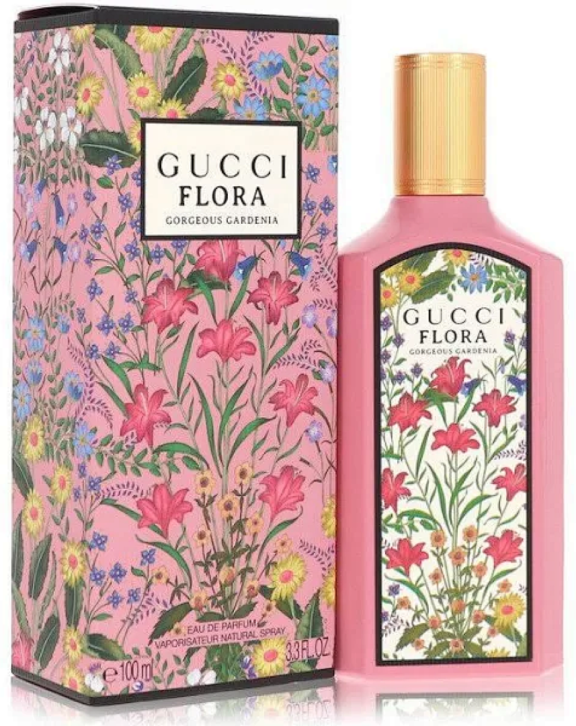    Gucci Flora Gorgeous Gardenia, Gucci, Eau de Parfum, women’s fragrance, floral fragrance, Gardenia, Jasmine, Pear Blossom, Brown Sugar, sweet floral, joyful perfume, elegant fragrance