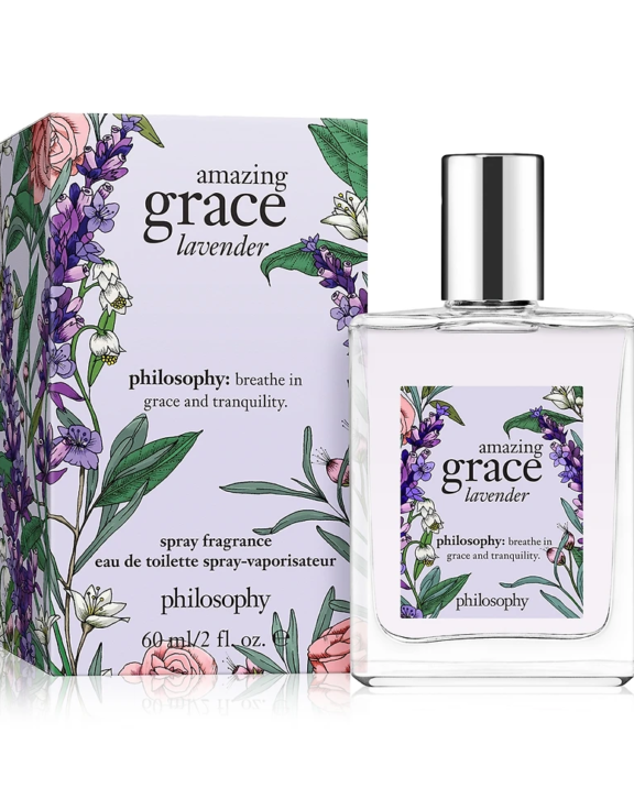 Philosophy Amazing Grace Lavender, Amazing Grace Lavender EDT, Philosophy Perfume, Women's Perfume, Lavender Fragrance, Floral Lavender Perfume, Calming Fragrance, Lavender, Bergamot, Mandarin Orange, Rose, Jasmine, Musk, Sandalwood, Vanilla