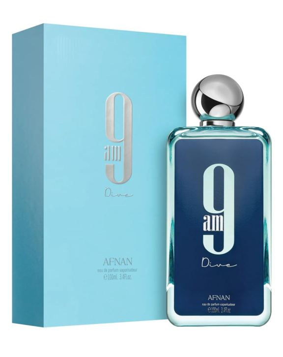 Afnan 9 AM Dive, 9 AM Dive Eau de Parfum, Afnan Perfume, Aquatic Woody Fragrance, Fresh Ocean Perfume, Men's Eau de Parfum, Sea Salt Fragrance, Bergamot Perfume, Grapefruit Scent, Lavender Perfume, Vetiver Fragrance, Cedarwood Perfume, White Musk Scent, Fresh Summer Perfume, Long Lasting Fragrance, Clean Men's Scent, Marine Perfume, Luxury Men's Fragrance, Afnan 9 AM EDP.