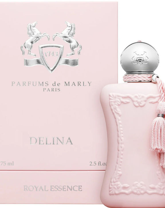 Delina Perfume, Parfums de Marly Delina, Delina EDP, Women's Perfume, Floral Perfume, Rose Perfume, Litchi Fragrance, Peony Perfume, Fruity Floral, Vanilla Perfume, Musk Fragrance, Luxury Perfume, Long Lasting Perfume