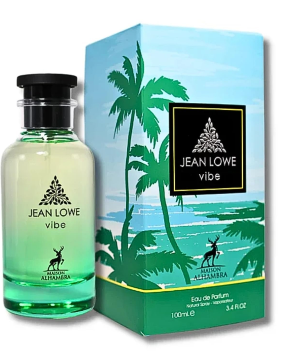 Jean Lowe Vibe, Maison Alhambra, unisex perfume, tropical fragrance, aquatic, fruity, coconut, bergamot, green apple, palm leaf, jasmine, sea breeze, white musk, sandalwood, vanilla, fresh, creamy, beachy, summer