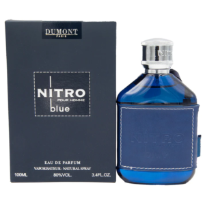 Dumont Nitro Blue, Nitro Blue, Men’s Perfume, Woody Aquatic, Marine Fragrance, Bergamot, Mint, Sea Water, Lavender, Cedarwood, Sandalwood, Amber, Musk, Fresh Scent, Masculine Fragrance, Long Lasting