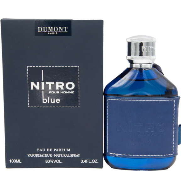Dumont Nitro Blue, Nitro Blue, Men’s Perfume, Woody Aquatic, Marine Fragrance, Bergamot, Mint, Sea Water, Lavender, Cedarwood, Sandalwood, Amber, Musk, Fresh Scent, Masculine Fragrance, Long Lasting