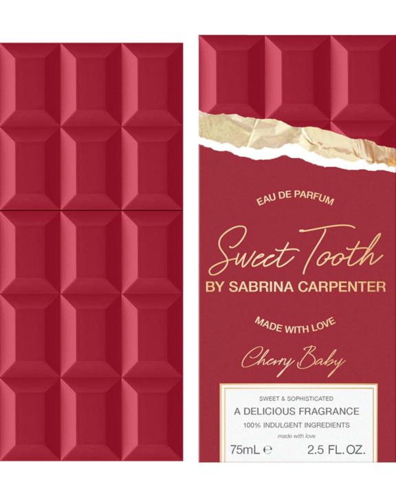 Sabrina Carpenter Cherry Baby, Cherry Baby Perfume, Sabrina Carpenter Perfume, Sweet Tooth Perfume, Gourmand Perfume, Cherry Fragrance, Black Cherry Perfume, Fruity Floral Fragrance, Red Berry, Rose Perfume, Caramel Scent, Vanilla Perfume, Sandalwood, Vetiver, Musk, Sweet Women's Perfume