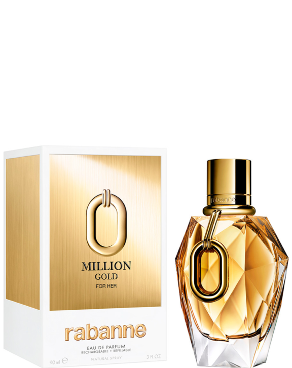 Rabanne Million Gold For Her, Million Gold For Her, Women's EDP, Rabanne Perfume, Floral Woody Musk, Pear Perfume, Rose Fragrance, Lavender, Ylang-Ylang, Jasmine, Vanilla, Musk, Moss, Luxury Women's Perfume