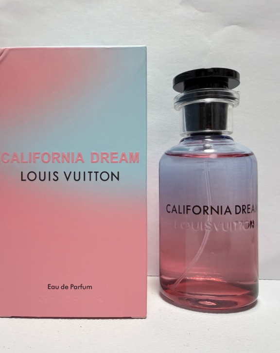 California Dream, Louis Vuitton, unisex perfume, citrus fragrance, mandarin, ambrette, iris, jasmine, benzoin, musk, fresh, floral, powdery, warm, elegant, luminous